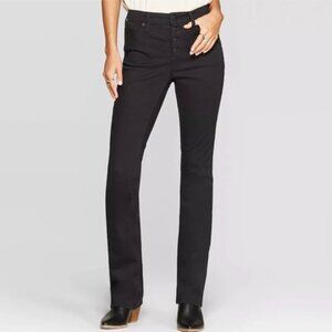 Universal Threads Skinny Slim Bootcut Black High Rise Button Fly Jeans 6
